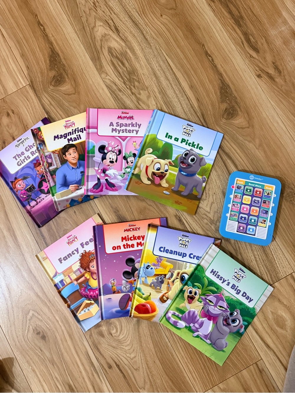 Disney Board Book Set with Bright Pink, Green, Blue and Purple Covers